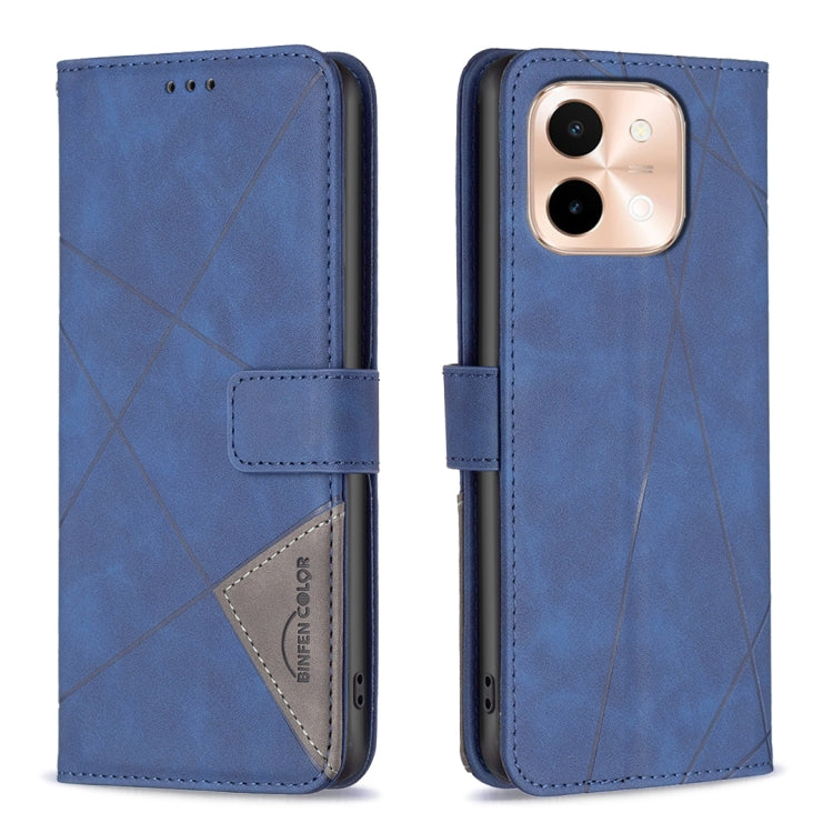 Magnetic Buckle Rhombus Texture Leather Phone Case, For vivo Y21 5G 2026 / Y05 4G, For vivo Y31 5G 2025, For vivo Y400 5G Global, For vivo Y39 5G, For vivo Y29S 5G Global / Y04 5G Global, For vivo Y29 4G, For vivo Y28 4G, For vivo Y200i 5G / Y38 5G