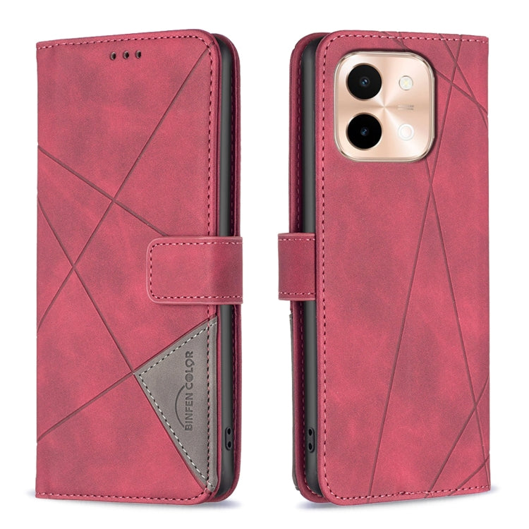 Magnetic Buckle Rhombus Texture Leather Phone Case, For vivo Y21 5G 2026 / Y05 4G, For vivo Y31 5G 2025, For vivo Y400 5G Global, For vivo Y39 5G, For vivo Y29S 5G Global / Y04 5G Global, For vivo Y29 4G, For vivo Y28 4G, For vivo Y200i 5G / Y38 5G