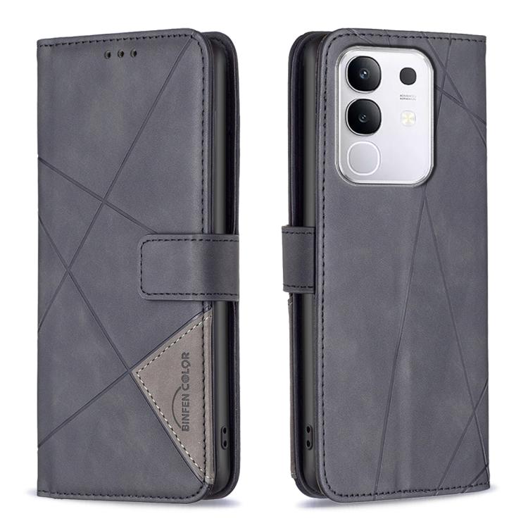 Magnetic Buckle Rhombus Texture Leather Phone Case, For vivo Y21 5G 2026 / Y05 4G, For vivo Y31 5G 2025, For vivo Y400 5G Global, For vivo Y39 5G, For vivo Y29S 5G Global / Y04 5G Global, For vivo Y29 4G, For vivo Y28 4G, For vivo Y200i 5G / Y38 5G