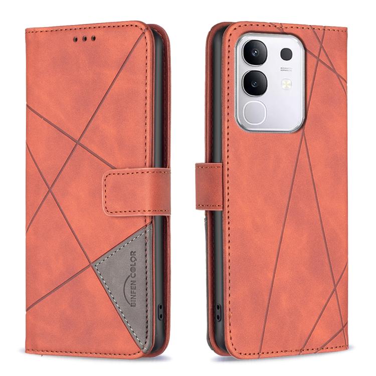 Magnetic Buckle Rhombus Texture Leather Phone Case, For vivo Y21 5G 2026 / Y05 4G, For vivo Y31 5G 2025, For vivo Y400 5G Global, For vivo Y39 5G, For vivo Y29S 5G Global / Y04 5G Global, For vivo Y29 4G, For vivo Y28 4G, For vivo Y200i 5G / Y38 5G