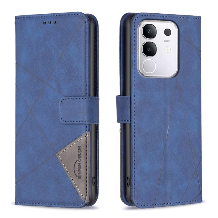 Magnetic Buckle Rhombus Texture Leather Phone Case, For vivo Y21 5G 2026 / Y05 4G, For vivo Y31 5G 2025, For vivo Y400 5G Global, For vivo Y39 5G, For vivo Y29S 5G Global / Y04 5G Global, For vivo Y29 4G, For vivo Y28 4G, For vivo Y200i 5G / Y38 5G