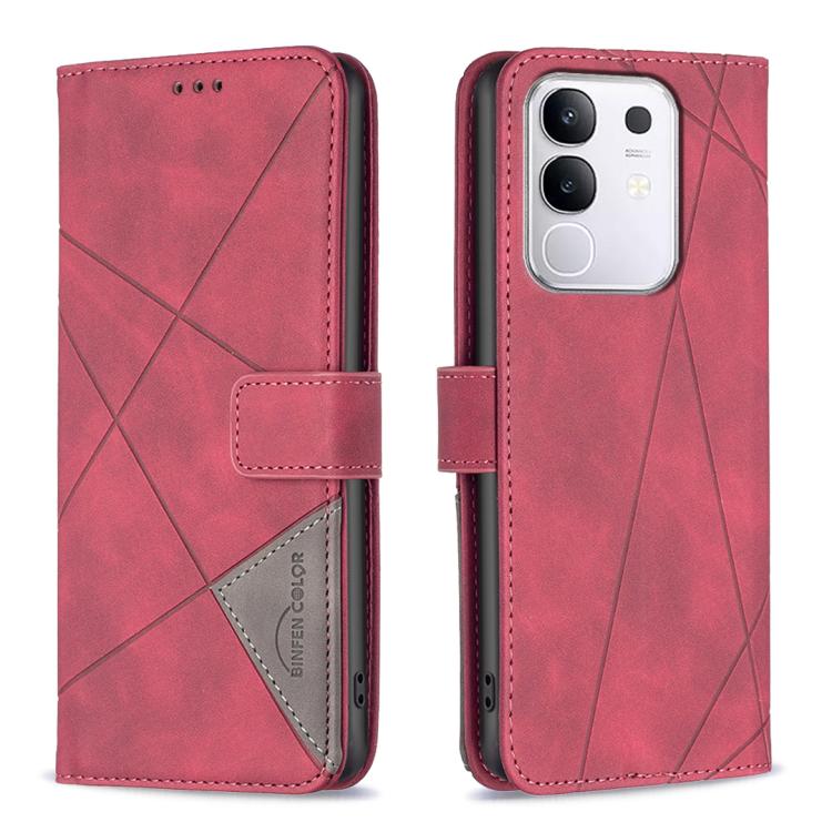 Magnetic Buckle Rhombus Texture Leather Phone Case, For vivo Y21 5G 2026 / Y05 4G, For vivo Y31 5G 2025, For vivo Y400 5G Global, For vivo Y39 5G, For vivo Y29S 5G Global / Y04 5G Global, For vivo Y29 4G, For vivo Y28 4G, For vivo Y200i 5G / Y38 5G