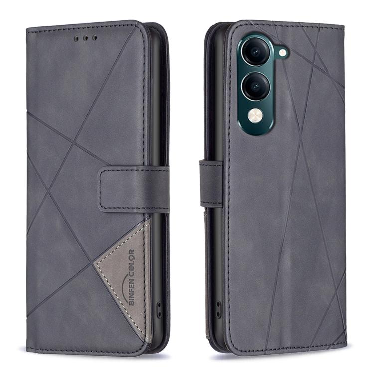 Magnetic Buckle Rhombus Texture Leather Phone Case, For vivo Y21 5G 2026 / Y05 4G, For vivo Y31 5G 2025, For vivo Y400 5G Global, For vivo Y39 5G, For vivo Y29S 5G Global / Y04 5G Global, For vivo Y29 4G, For vivo Y28 4G, For vivo Y200i 5G / Y38 5G
