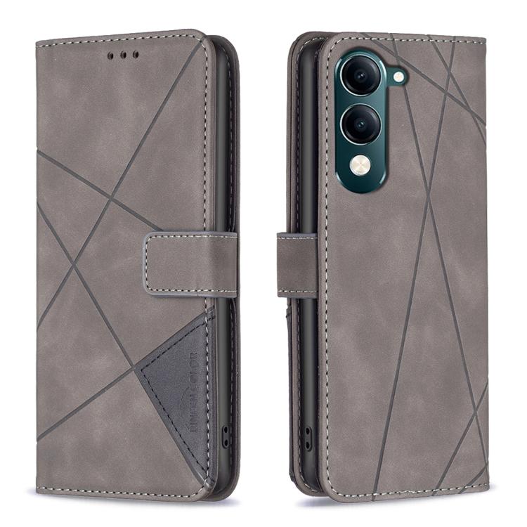 Magnetic Buckle Rhombus Texture Leather Phone Case, For vivo Y21 5G 2026 / Y05 4G, For vivo Y31 5G 2025, For vivo Y400 5G Global, For vivo Y39 5G, For vivo Y29S 5G Global / Y04 5G Global, For vivo Y29 4G, For vivo Y28 4G, For vivo Y200i 5G / Y38 5G
