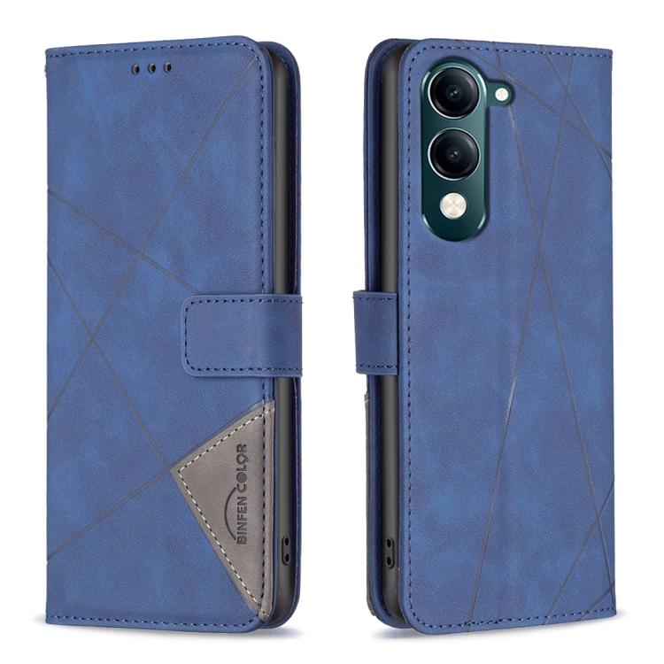 Magnetic Buckle Rhombus Texture Leather Phone Case, For vivo Y21 5G 2026 / Y05 4G, For vivo Y31 5G 2025, For vivo Y400 5G Global, For vivo Y39 5G, For vivo Y29S 5G Global / Y04 5G Global, For vivo Y29 4G, For vivo Y28 4G, For vivo Y200i 5G / Y38 5G