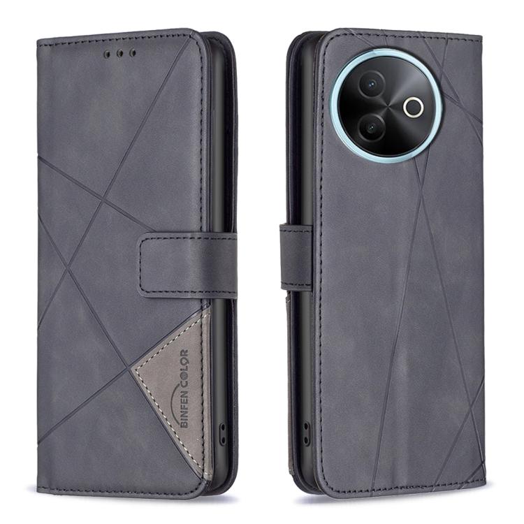 Magnetic Buckle Rhombus Texture Leather Phone Case, For vivo Y21 5G 2026 / Y05 4G, For vivo Y31 5G 2025, For vivo Y400 5G Global, For vivo Y39 5G, For vivo Y29S 5G Global / Y04 5G Global, For vivo Y29 4G, For vivo Y28 4G, For vivo Y200i 5G / Y38 5G