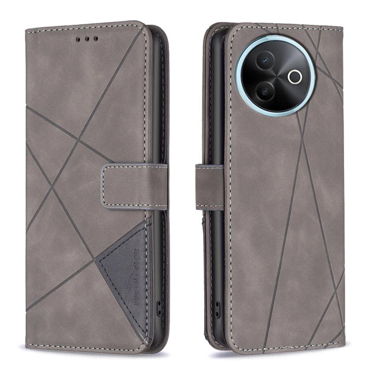 Magnetic Buckle Rhombus Texture Leather Phone Case, For vivo Y21 5G 2026 / Y05 4G, For vivo Y31 5G 2025, For vivo Y400 5G Global, For vivo Y39 5G, For vivo Y29S 5G Global / Y04 5G Global, For vivo Y29 4G, For vivo Y28 4G, For vivo Y200i 5G / Y38 5G