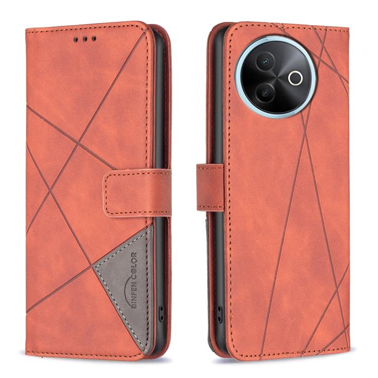 Magnetic Buckle Rhombus Texture Leather Phone Case, For vivo Y21 5G 2026 / Y05 4G, For vivo Y31 5G 2025, For vivo Y400 5G Global, For vivo Y39 5G, For vivo Y29S 5G Global / Y04 5G Global, For vivo Y29 4G, For vivo Y28 4G, For vivo Y200i 5G / Y38 5G