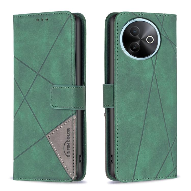 Magnetic Buckle Rhombus Texture Leather Phone Case, For vivo Y21 5G 2026 / Y05 4G, For vivo Y31 5G 2025, For vivo Y400 5G Global, For vivo Y39 5G, For vivo Y29S 5G Global / Y04 5G Global, For vivo Y29 4G, For vivo Y28 4G, For vivo Y200i 5G / Y38 5G