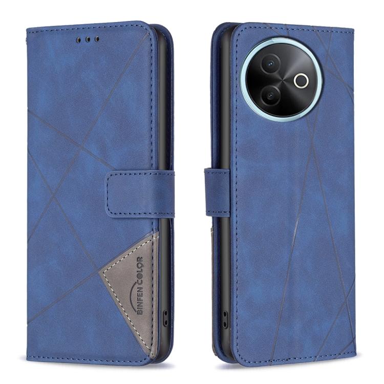 Magnetic Buckle Rhombus Texture Leather Phone Case, For vivo Y21 5G 2026 / Y05 4G, For vivo Y31 5G 2025, For vivo Y400 5G Global, For vivo Y39 5G, For vivo Y29S 5G Global / Y04 5G Global, For vivo Y29 4G, For vivo Y28 4G, For vivo Y200i 5G / Y38 5G