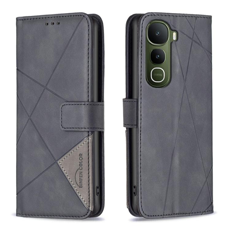 Magnetic Buckle Rhombus Texture Leather Phone Case, For vivo Y21 5G 2026 / Y05 4G, For vivo Y31 5G 2025, For vivo Y400 5G Global, For vivo Y39 5G, For vivo Y29S 5G Global / Y04 5G Global, For vivo Y29 4G, For vivo Y28 4G, For vivo Y200i 5G / Y38 5G