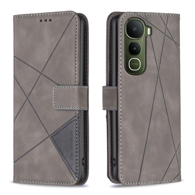 Magnetic Buckle Rhombus Texture Leather Phone Case, For vivo Y21 5G 2026 / Y05 4G, For vivo Y31 5G 2025, For vivo Y400 5G Global, For vivo Y39 5G, For vivo Y29S 5G Global / Y04 5G Global, For vivo Y29 4G, For vivo Y28 4G, For vivo Y200i 5G / Y38 5G