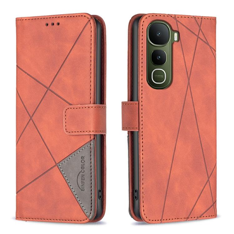 Magnetic Buckle Rhombus Texture Leather Phone Case, For vivo Y21 5G 2026 / Y05 4G, For vivo Y31 5G 2025, For vivo Y400 5G Global, For vivo Y39 5G, For vivo Y29S 5G Global / Y04 5G Global, For vivo Y29 4G, For vivo Y28 4G, For vivo Y200i 5G / Y38 5G