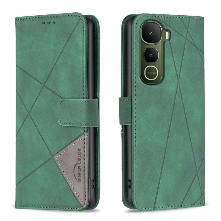 Magnetic Buckle Rhombus Texture Leather Phone Case, For vivo Y21 5G 2026 / Y05 4G, For vivo Y31 5G 2025, For vivo Y400 5G Global, For vivo Y39 5G, For vivo Y29S 5G Global / Y04 5G Global, For vivo Y29 4G, For vivo Y28 4G, For vivo Y200i 5G / Y38 5G