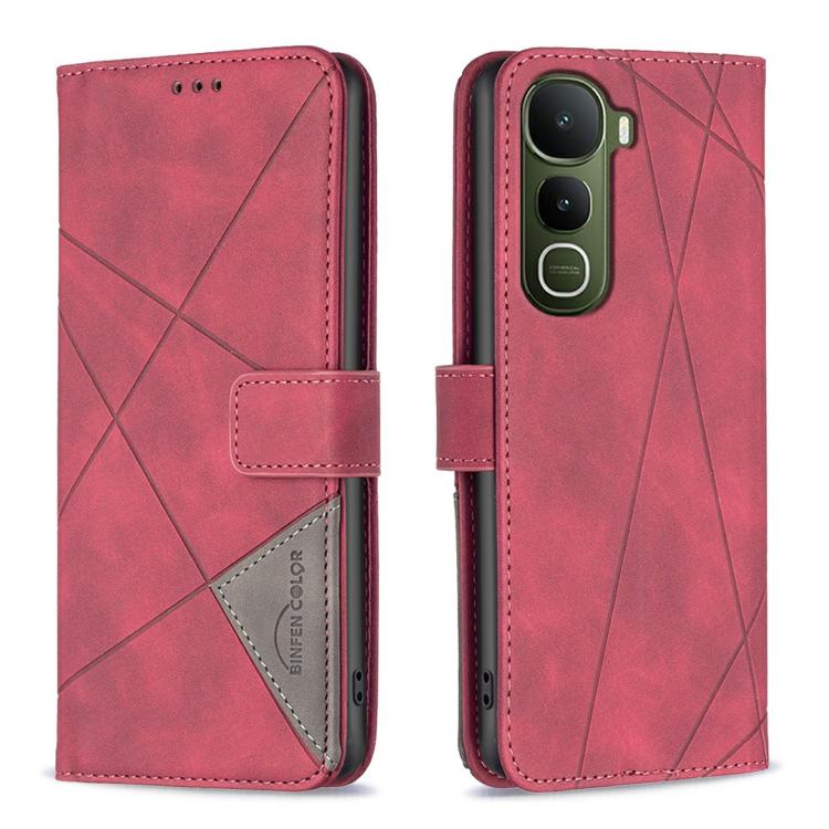 Magnetic Buckle Rhombus Texture Leather Phone Case, For vivo Y21 5G 2026 / Y05 4G, For vivo Y31 5G 2025, For vivo Y400 5G Global, For vivo Y39 5G, For vivo Y29S 5G Global / Y04 5G Global, For vivo Y29 4G, For vivo Y28 4G, For vivo Y200i 5G / Y38 5G