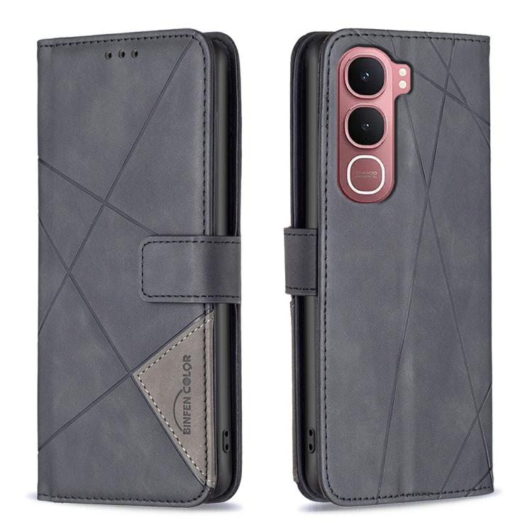 Magnetic Buckle Rhombus Texture Leather Phone Case, For vivo Y21 5G 2026 / Y05 4G, For vivo Y31 5G 2025, For vivo Y400 5G Global, For vivo Y39 5G, For vivo Y29S 5G Global / Y04 5G Global, For vivo Y29 4G, For vivo Y28 4G, For vivo Y200i 5G / Y38 5G