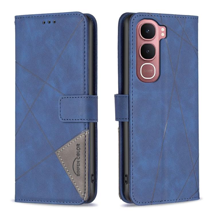 Magnetic Buckle Rhombus Texture Leather Phone Case, For vivo Y21 5G 2026 / Y05 4G, For vivo Y31 5G 2025, For vivo Y400 5G Global, For vivo Y39 5G, For vivo Y29S 5G Global / Y04 5G Global, For vivo Y29 4G, For vivo Y28 4G, For vivo Y200i 5G / Y38 5G