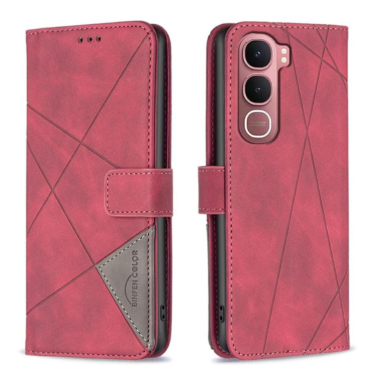 Magnetic Buckle Rhombus Texture Leather Phone Case, For vivo Y21 5G 2026 / Y05 4G, For vivo Y31 5G 2025, For vivo Y400 5G Global, For vivo Y39 5G, For vivo Y29S 5G Global / Y04 5G Global, For vivo Y29 4G, For vivo Y28 4G, For vivo Y200i 5G / Y38 5G