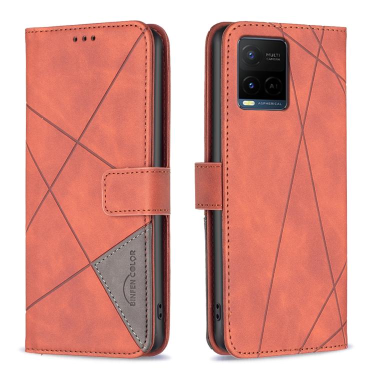 Magnetic Buckle Rhombus Texture Leather Phone Case, For vivo Y21 5G 2026 / Y05 4G, For vivo Y31 5G 2025, For vivo Y400 5G Global, For vivo Y39 5G, For vivo Y29S 5G Global / Y04 5G Global, For vivo Y29 4G, For vivo Y28 4G, For vivo Y200i 5G / Y38 5G