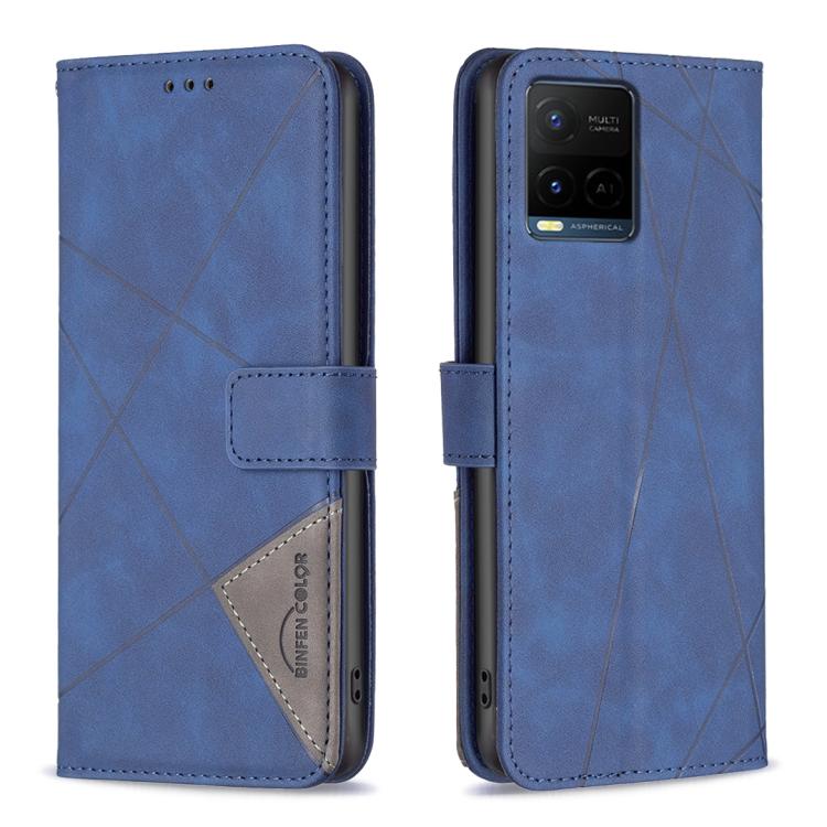 Magnetic Buckle Rhombus Texture Leather Phone Case, For vivo Y21 5G 2026 / Y05 4G, For vivo Y31 5G 2025, For vivo Y400 5G Global, For vivo Y39 5G, For vivo Y29S 5G Global / Y04 5G Global, For vivo Y29 4G, For vivo Y28 4G, For vivo Y200i 5G / Y38 5G
