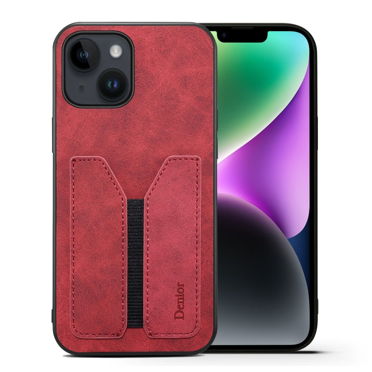 Denior DV Elastic Card Slot PU Back Cover Phone Case, For iPhone 15 Pro Max, For iPhone 15 Pro, For iPhone 15 Plus, For iPhone 15