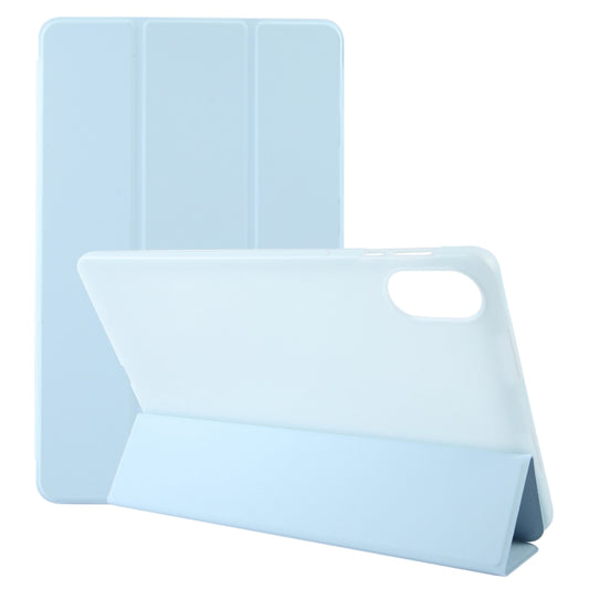 Solid Color 3-folding Leather Tablet Case, For Honor Pad X9 / X8 Pro