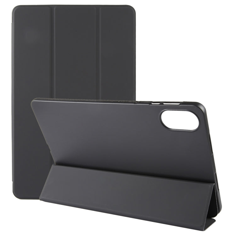 Solid Color 3-folding Leather Tablet Case, For Honor Pad X9 / X8 Pro