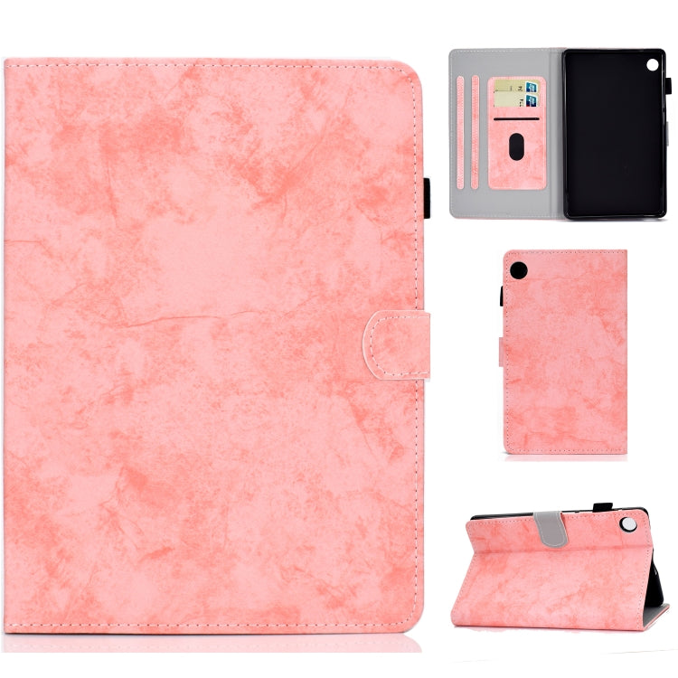 For Huawei MatePad T8 Marble Style Cloth Texture Tablet PC Protective Leather Case with Bracket & Card Slot & Pen Slot & Anti Skid Strip, For Huawei MatePad T8