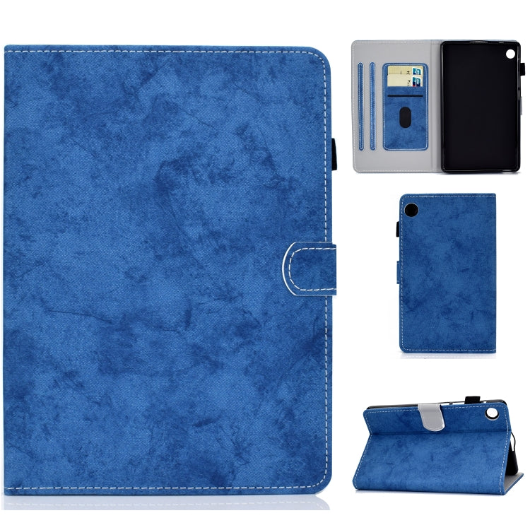 For Huawei MatePad T8 Marble Style Cloth Texture Tablet PC Protective Leather Case with Bracket & Card Slot & Pen Slot & Anti Skid Strip, For Huawei MatePad T8