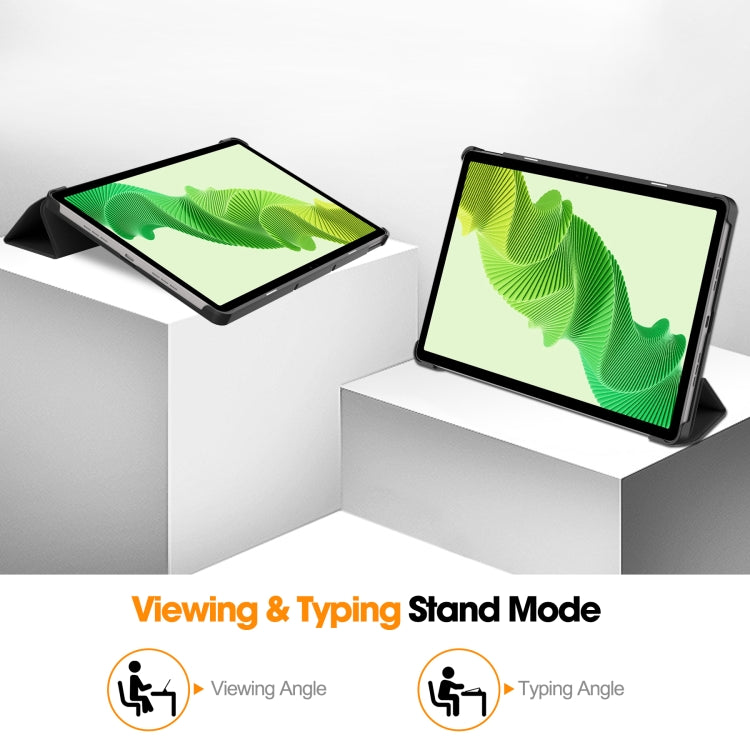 3-folding Leather Smart Tablet Case, For Realme Pad 2