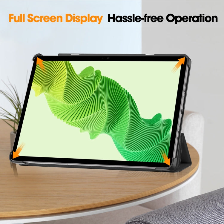 3-folding Leather Smart Tablet Case, For Realme Pad 2