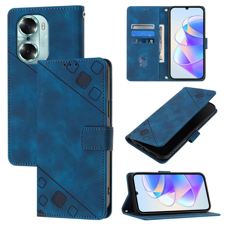 Skin-feel Embossed Leather Phone Case, For Honor 60, For Honor 50 Lite, For Honor 50 SE, For Honor 20 / 20 Pro / 20s