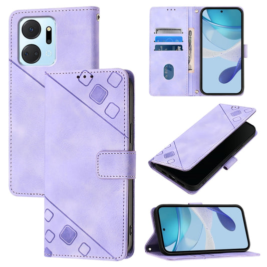 Skin-feel Embossed Leather Phone Case, For Honor X7a / Play7T 5G, For Honor Magic5 Pro, For Honor 80 GT, For Honor 80, For Honor X40i, For Honor 70 Pro, For Honor 60 SE, For Honor 60 Pro