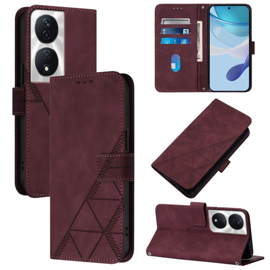Crossbody 3D Embossed Flip Leather Phone Case, For Honor 90 Smart Global/X7b 4G/5G Global, For Honor Play 50 Plus, For Honor X6a, For Honor 90 Lite, For Honor 90, For Honor Magic5 Pro