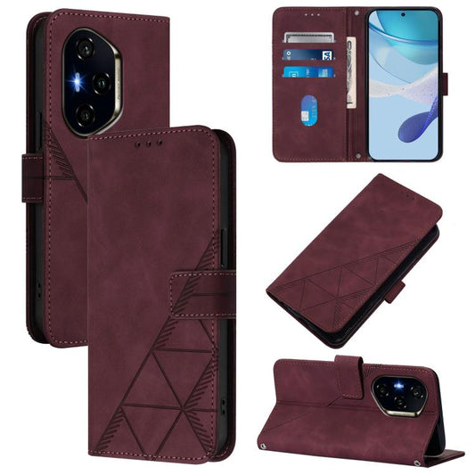 Crossbody 3D Embossed Flip Leather Phone Case, For Honor 300 Pro / 300 Ultra, For Honor 300, For Honor X9C 5G Global, For Honor X6b, For Honor 200, For Honor 200 Pro, For Honor Play 50, For Honor 200 Lite Global
