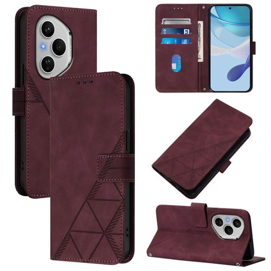 Crossbody 3D Embossed Flip Leather Phone Case, For Honor 400 Pro Global 160.8mm, For Honor Power 5G, For Honor Play 60 5G, For Honor 400 Lite Global, For Honor 400 Global 156.5mm, For Honor X8c 4G Global, For Honor GT, For Honor X9C Smart Global