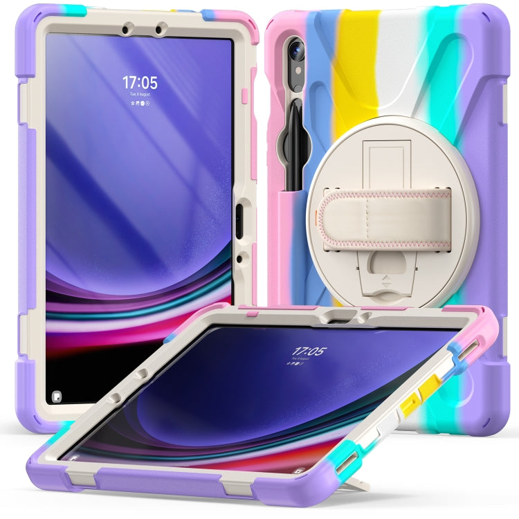 Rotatable Kickstand Grip Heavy Duty Hard Rugged Tablet Case, For Galaxy Tab S10 FE / S9 FE / S9 / S8 / S7, For Samsung Galaxy Tab S9+ / S8+