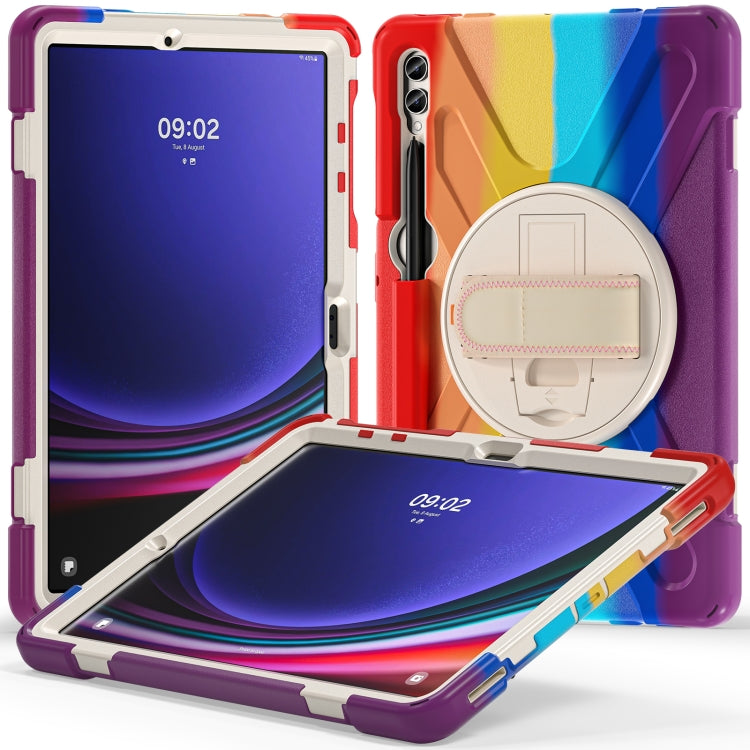 Rotatable Kickstand Grip Heavy Duty Hard Rugged Tablet Case, For Galaxy Tab S10 FE / S9 FE / S9 / S8 / S7, For Samsung Galaxy Tab S9+ / S8+