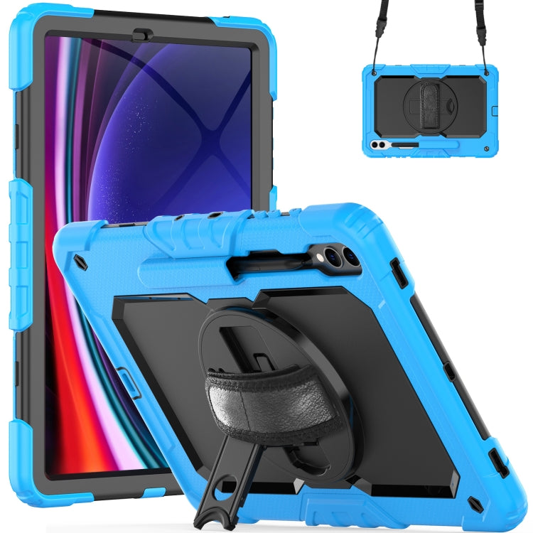 Lucky Wheel Grip Silicone Hybrid PC Tablet Case with Shoulder Strap, For Samsung Galaxy Tab S9 / S9 FE / S10 FE, For Samsung Galaxy Tab S10 FE+, For Samsung Galaxy Tab S9 Ultra / S10 Ultra, For Samsung Galaxy Tab S10+ / S9+ / S9 FE+