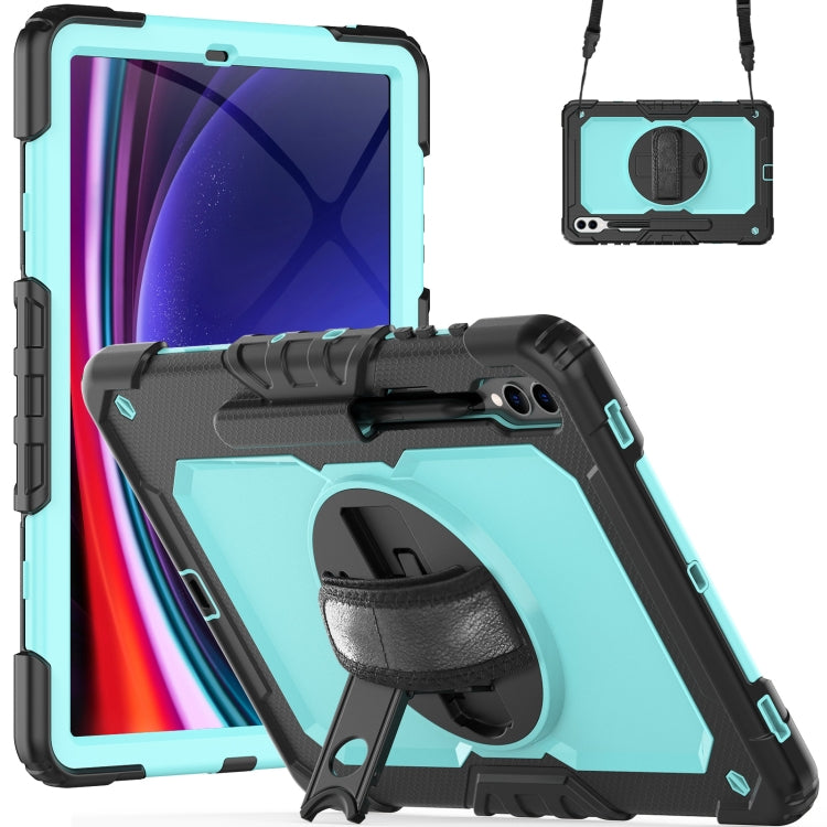 Lucky Wheel Grip Silicone Hybrid PC Tablet Case with Shoulder Strap, For Samsung Galaxy Tab S9 / S9 FE / S10 FE, For Samsung Galaxy Tab S10 FE+, For Samsung Galaxy Tab S9 Ultra / S10 Ultra, For Samsung Galaxy Tab S10+ / S9+ / S9 FE+