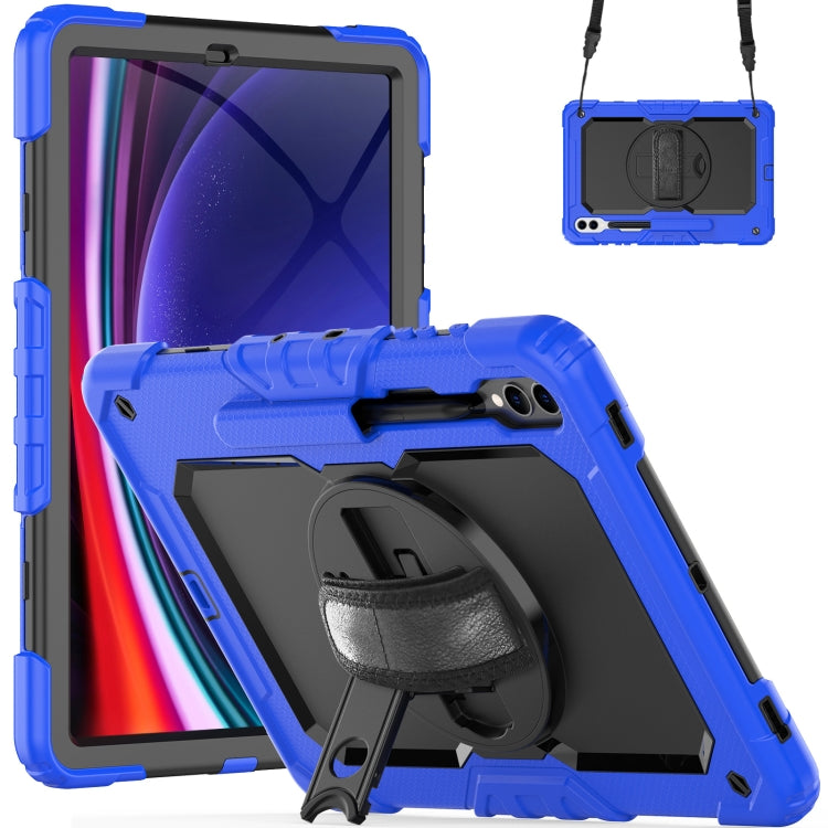 Lucky Wheel Grip Silicone Hybrid PC Tablet Case with Shoulder Strap, For Samsung Galaxy Tab S9 / S9 FE / S10 FE, For Samsung Galaxy Tab S10 FE+, For Samsung Galaxy Tab S9 Ultra / S10 Ultra, For Samsung Galaxy Tab S10+ / S9+ / S9 FE+