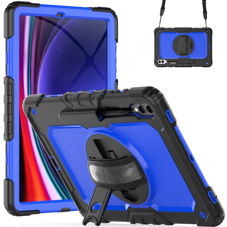 Lucky Wheel Grip Silicone Hybrid PC Tablet Case with Shoulder Strap, For Samsung Galaxy Tab S9 / S9 FE / S10 FE, For Samsung Galaxy Tab S10 FE+, For Samsung Galaxy Tab S9 Ultra / S10 Ultra, For Samsung Galaxy Tab S10+ / S9+ / S9 FE+