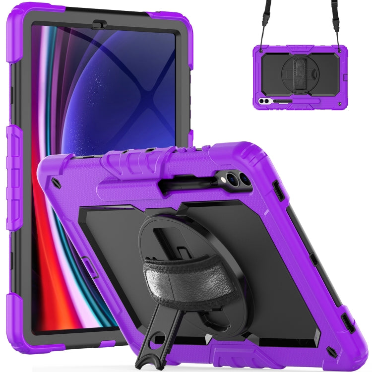 Lucky Wheel Grip Silicone Hybrid PC Tablet Case with Shoulder Strap, For Samsung Galaxy Tab S9 / S9 FE / S10 FE, For Samsung Galaxy Tab S10 FE+, For Samsung Galaxy Tab S9 Ultra / S10 Ultra, For Samsung Galaxy Tab S10+ / S9+ / S9 FE+
