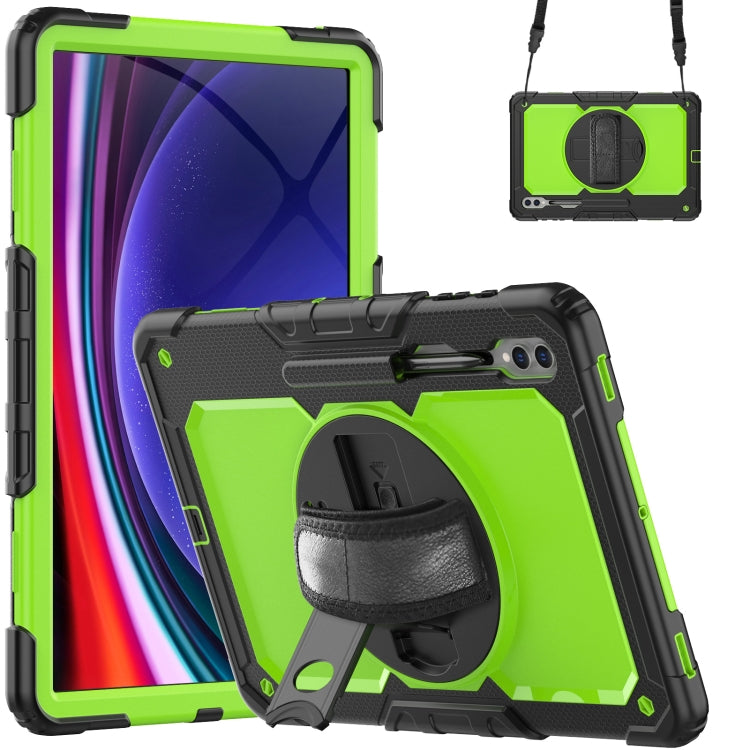 Lucky Wheel Grip Silicone Hybrid PC Tablet Case with Shoulder Strap, For Samsung Galaxy Tab S9 / S9 FE / S10 FE, For Samsung Galaxy Tab S10 FE+, For Samsung Galaxy Tab S9 Ultra / S10 Ultra, For Samsung Galaxy Tab S10+ / S9+ / S9 FE+