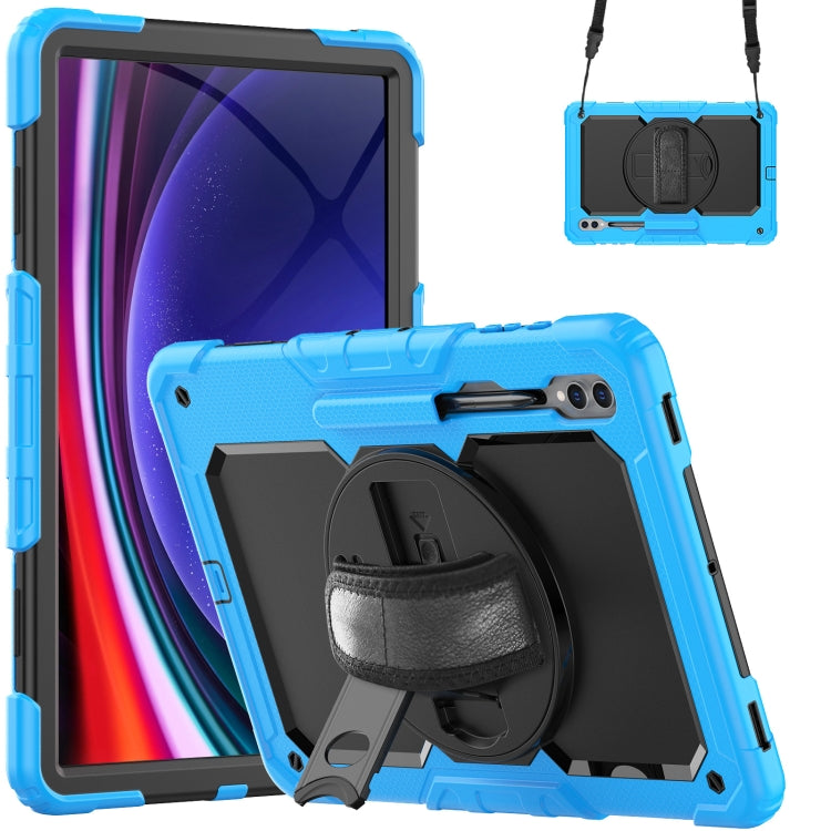Lucky Wheel Grip Silicone Hybrid PC Tablet Case with Shoulder Strap, For Samsung Galaxy Tab S9 / S9 FE / S10 FE, For Samsung Galaxy Tab S10 FE+, For Samsung Galaxy Tab S9 Ultra / S10 Ultra, For Samsung Galaxy Tab S10+ / S9+ / S9 FE+