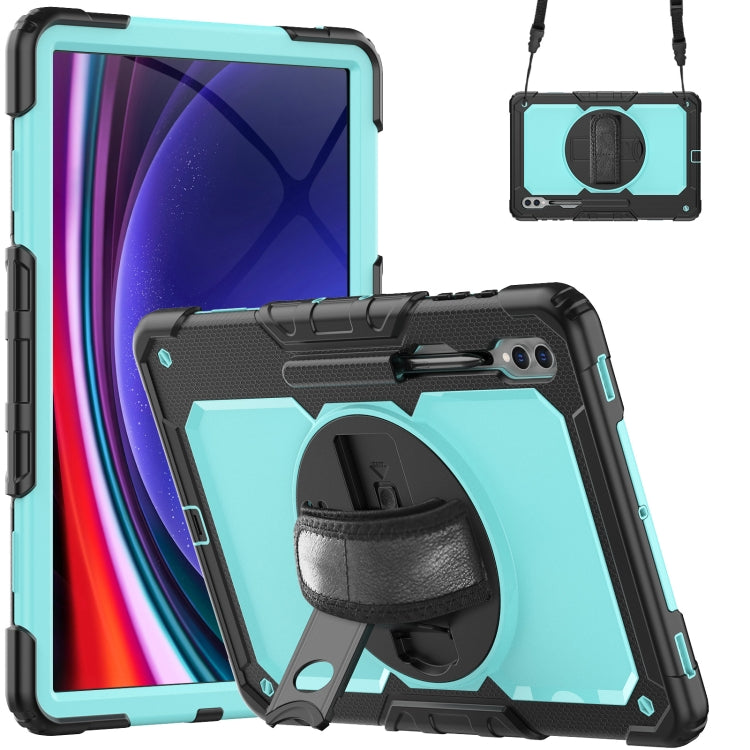 Lucky Wheel Grip Silicone Hybrid PC Tablet Case with Shoulder Strap, For Samsung Galaxy Tab S9 / S9 FE / S10 FE, For Samsung Galaxy Tab S10 FE+, For Samsung Galaxy Tab S9 Ultra / S10 Ultra, For Samsung Galaxy Tab S10+ / S9+ / S9 FE+