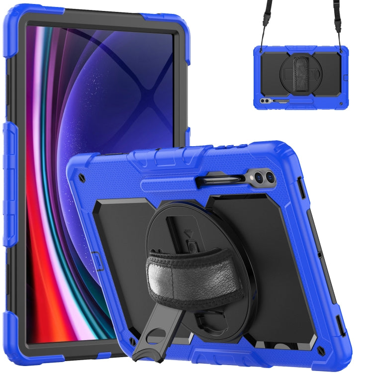 Lucky Wheel Grip Silicone Hybrid PC Tablet Case with Shoulder Strap, For Samsung Galaxy Tab S9 / S9 FE / S10 FE, For Samsung Galaxy Tab S10 FE+, For Samsung Galaxy Tab S9 Ultra / S10 Ultra, For Samsung Galaxy Tab S10+ / S9+ / S9 FE+