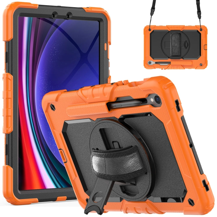 Lucky Wheel Grip Silicone Hybrid PC Tablet Case with Shoulder Strap, For Samsung Galaxy Tab S9 / S9 FE / S10 FE, For Samsung Galaxy Tab S10 FE+, For Samsung Galaxy Tab S9 Ultra / S10 Ultra, For Samsung Galaxy Tab S10+ / S9+ / S9 FE+