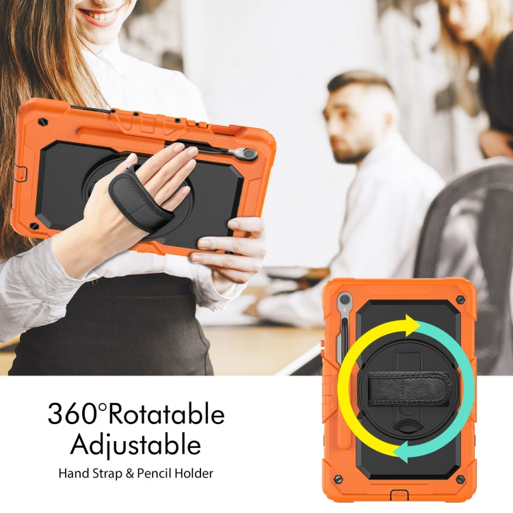 Lucky Wheel Grip Silicone Hybrid PC Tablet Case with Shoulder Strap, For Samsung Galaxy Tab S9 / S9 FE / S10 FE, For Samsung Galaxy Tab S10 FE+, For Samsung Galaxy Tab S9 Ultra / S10 Ultra, For Samsung Galaxy Tab S10+ / S9+ / S9 FE+