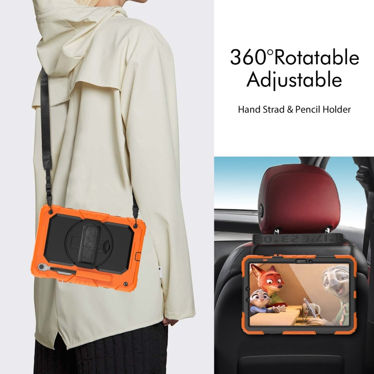 Lucky Wheel Grip Silicone Hybrid PC Tablet Case with Shoulder Strap, For Samsung Galaxy Tab S9 / S9 FE / S10 FE, For Samsung Galaxy Tab S10 FE+, For Samsung Galaxy Tab S9 Ultra / S10 Ultra, For Samsung Galaxy Tab S10+ / S9+ / S9 FE+